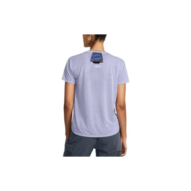 Under Armour Drop Shoulder Sleeve T Shirt Women's Light Blue Purple-3