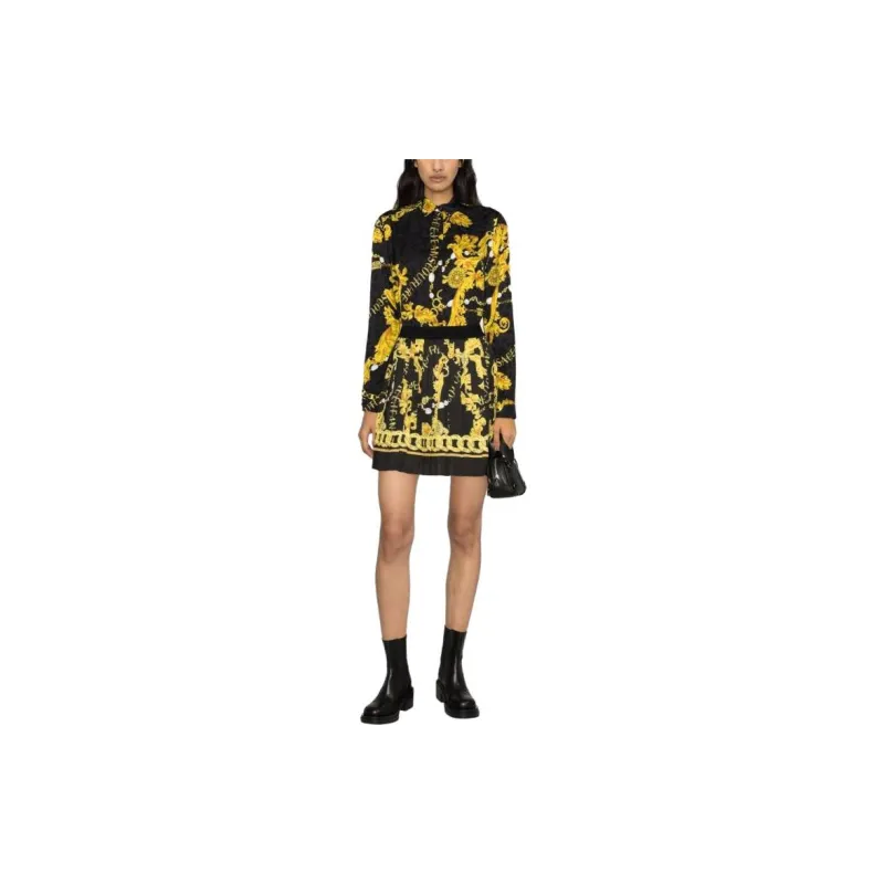 VERSACE JEANS COUTURE Logo Couture Printed Button Up Blouse-2