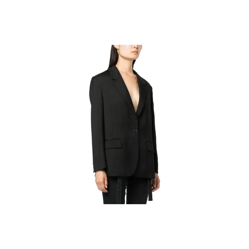 MSGM Notched lapels Single breasted Blazer-3