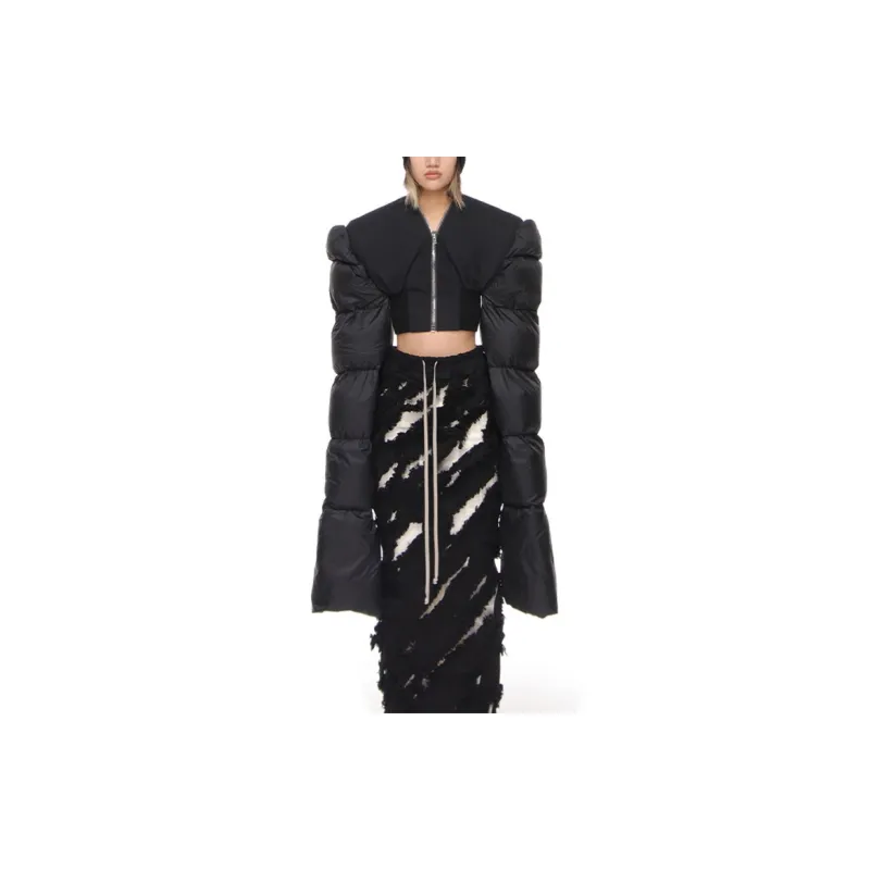 RICK OWENS/RO Cropped Coats Women's Black-2