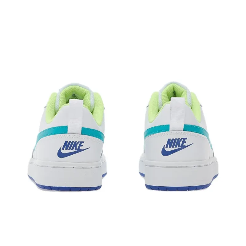 Nike Court Borough Anti Slip Wear Resistant Low Top Kids' Skateboarding Shoes White Light Blue Unisex-3