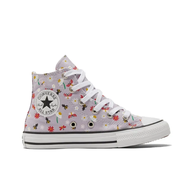 Converse Chuck Taylor All Star Anti Slip Wear Resistant High Top Kids Canvas Shoes Purple Teenagers-1