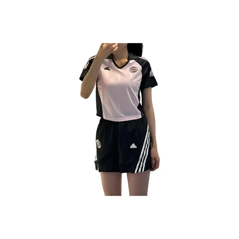 Adidas W TIRO TEE6 Polo Shirt Women's Pink-2