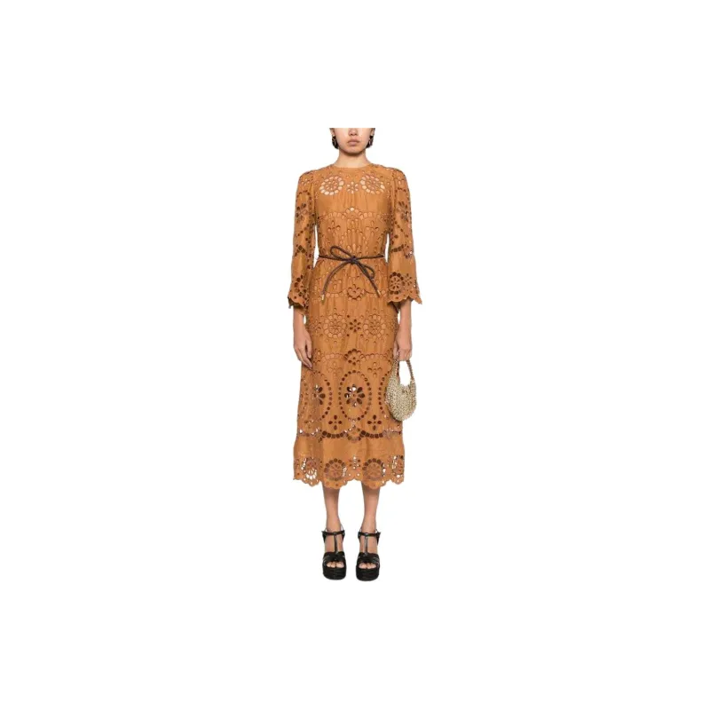 Zimmermann Pop Broderie anglaise Midi Dress-1