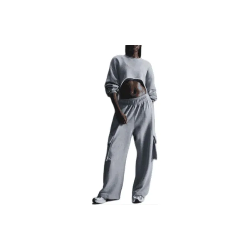 Nike Sportswear Women's Low-Rise Oversized French Terry Open-Hem Pants-1