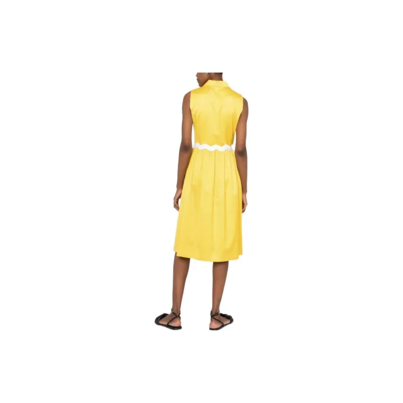 MOSCHINO Sleeveless Dresses Women's Yellow-2