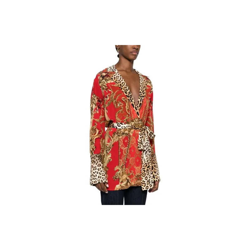 CAMILLA Baroque-print Silk Blazer-2