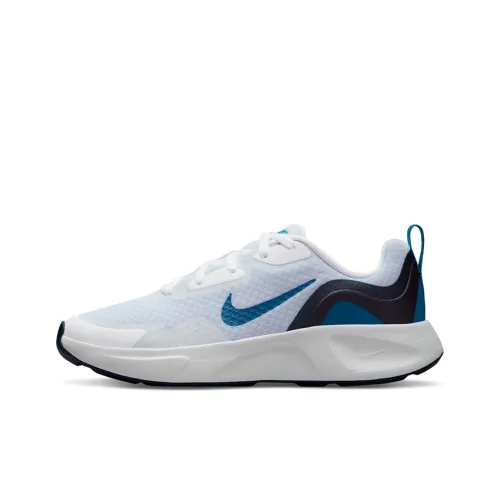 Nike Wearallday Low Top Kids' Running Shoes Blue White Teenagers