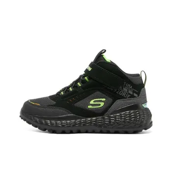 Skechers Monster Slip Resistant Cushioning Wear Resistant Mid Top Kids' Running Shoes Black Green Teenagers