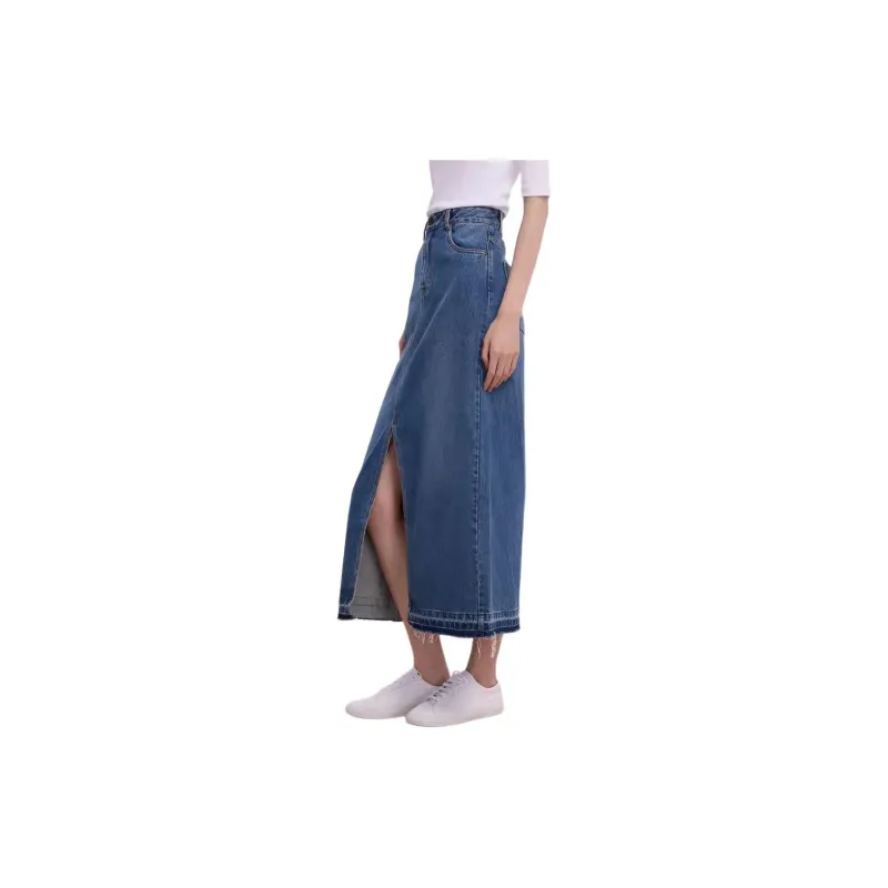 GAP Casual Long Skirts Women's Washed Black-7