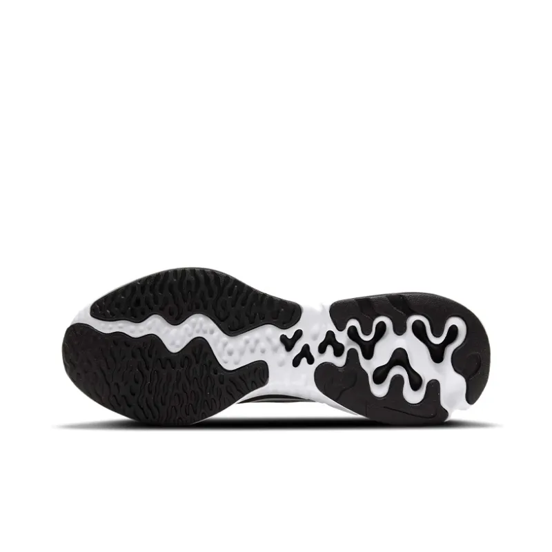 Nike Renew Run 2 Anti Slip And Wear Resistant Breathable Low Top Kids' Running Shoes Black White Teenagers-5
