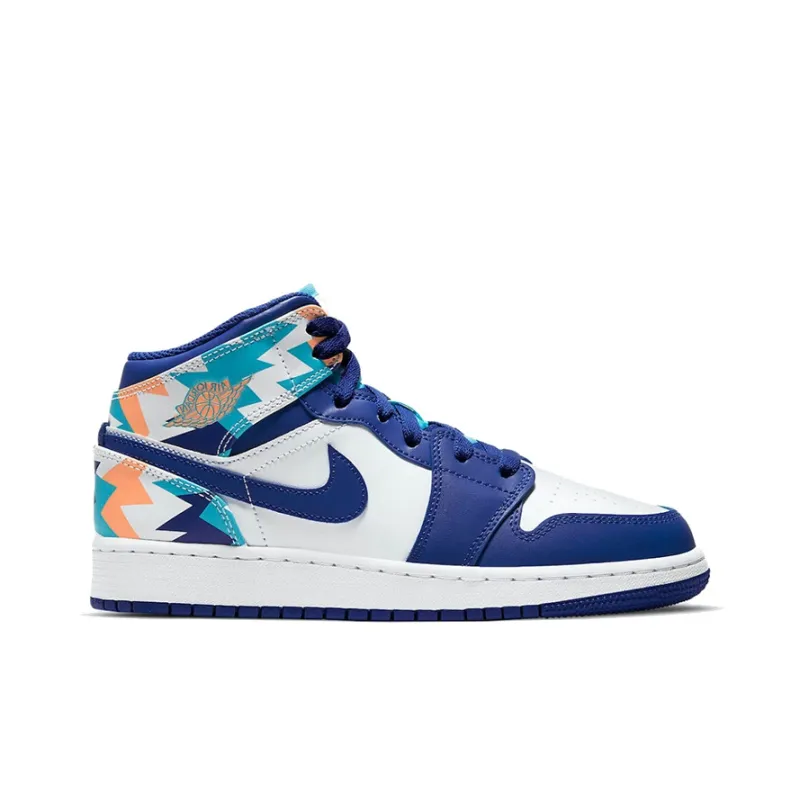 Jordan 1 Mid GS Geometric Pint-1