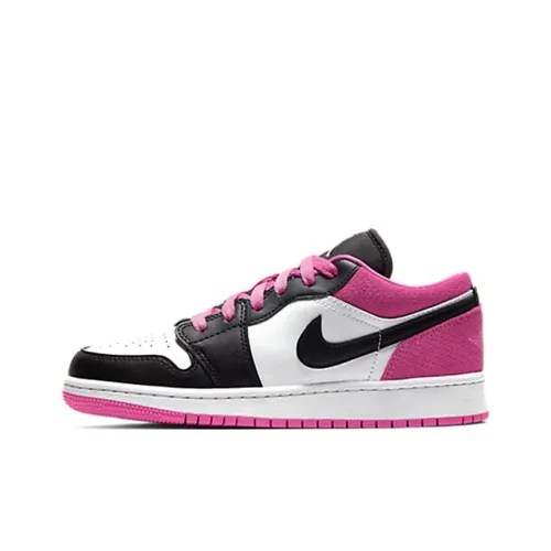 Jordan 1 Low Black Active Fuchsia GS