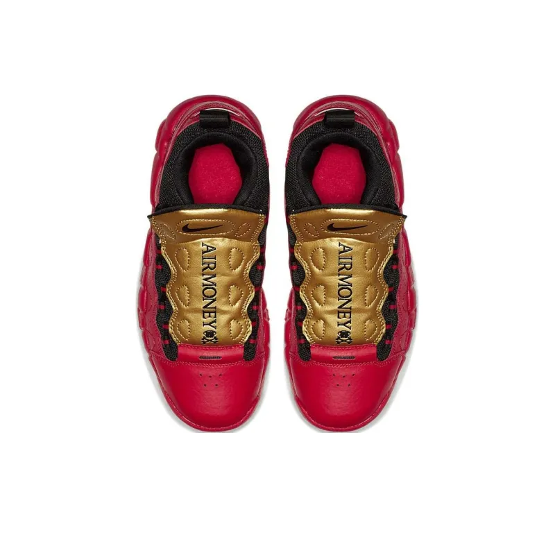 Nike Air More Money University Red Metallic Gold GS-2