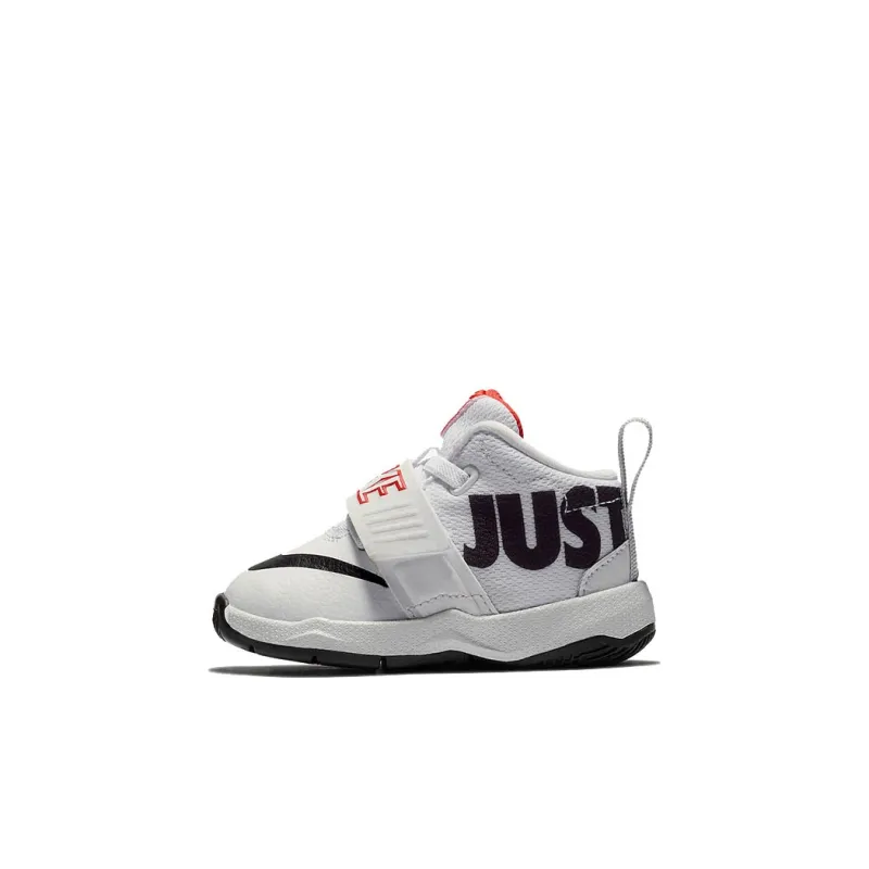 Nike Team Hustle D 8 JDI Slip-Resistant Cushioning Wear-Resistant Mid-Top Toddler Shoes Black White Infant And Toddler-0