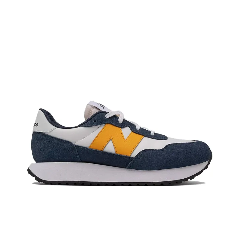New Balance NB 237 Slip Resistant Cushioning Abrasion Resistant Low Top Kids Lifestyle Shoes Blue Yellow Teenagers-1