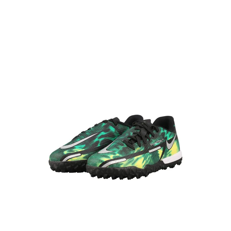 Nike Phantom GT 2 Academy TF Low Top Kids' Soccer Shoes Black Grass Green Kids'-2