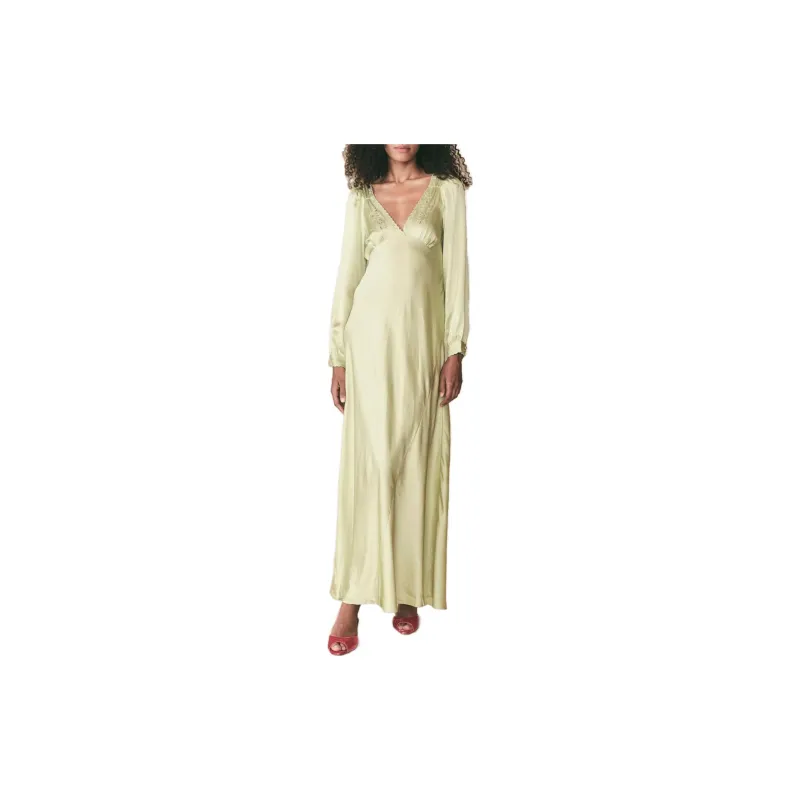 DOEN Long-Sleeved Dresses Women's Pistachio Green-1