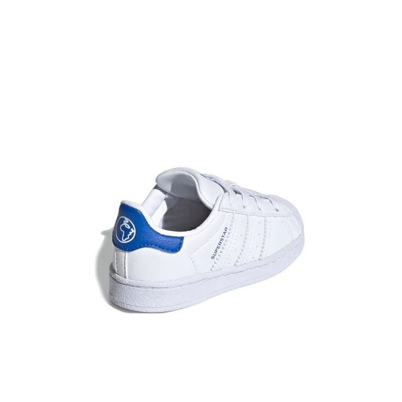 Adidas Originals Slip Resistant Low Top Toddler Shoes White Blue Infant And Toddler-3