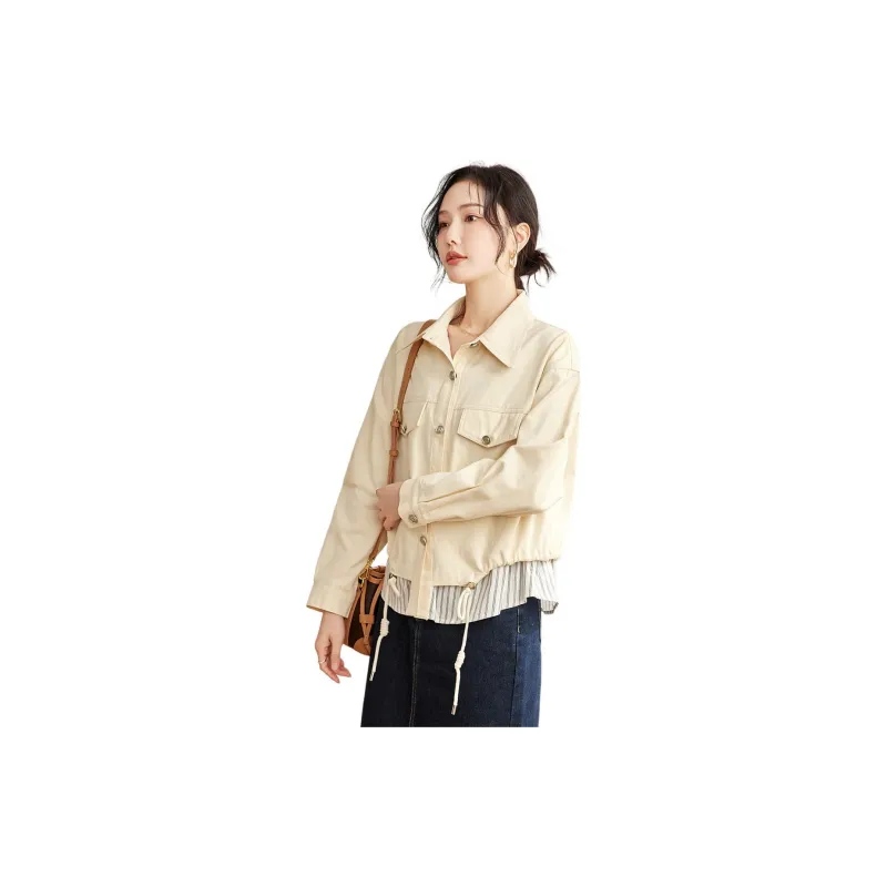 TERRE BLEUE Denim Jacket Women's Ecru-1