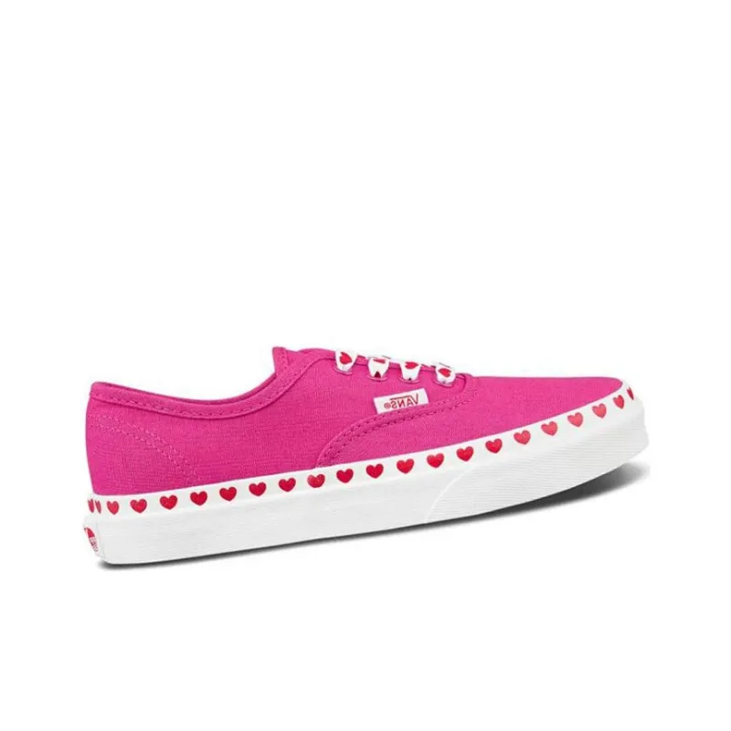 Vans Authentic Series Low Top Kids' Skateboarding Shoes Rose Red Teenagers-1