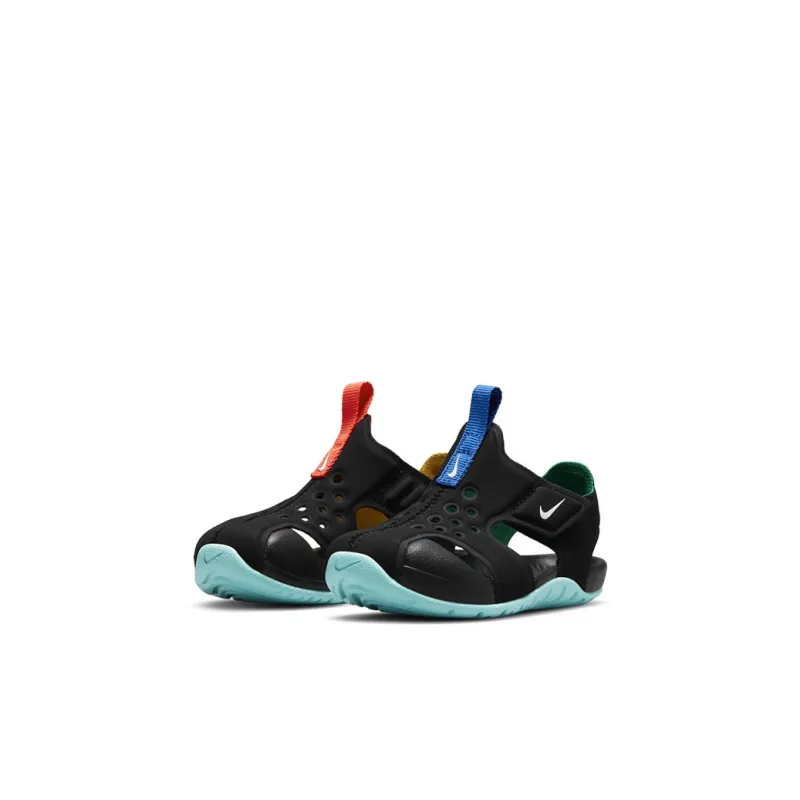 Nike Sunray Protect 2 BT Breathable Low Top Toddler Shoes Black Green Infant And Toddler-4