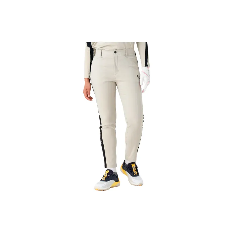 PUMA Pf stretch Diamond Rip Casual Pants Women's Ecru-2