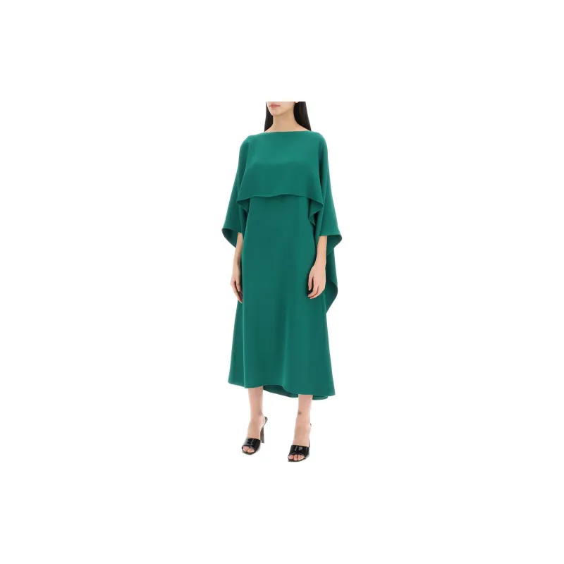 Valentino Ruffled Cape Dress-3