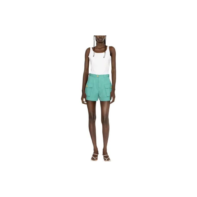 BALMAIN High Waisted Cargo Pockets Shorts-1