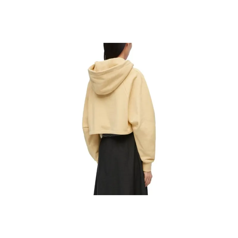 LOEWE Cropped Hoodie 'Vanilla'-2
