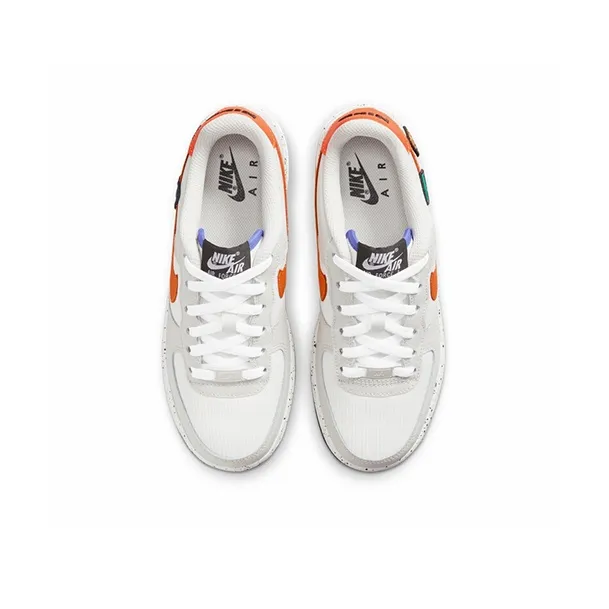 Nike Air Force 1 Low Light Bone Sail Starfish Orange GS-3