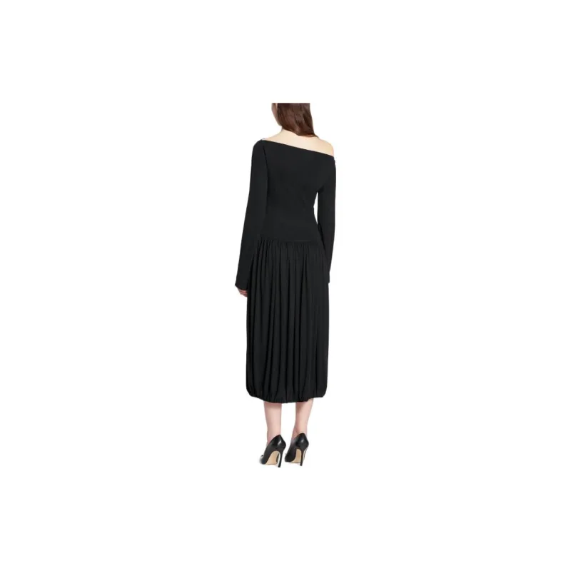 Lanvin Long sleeve Asymmetric Midi Dress-2