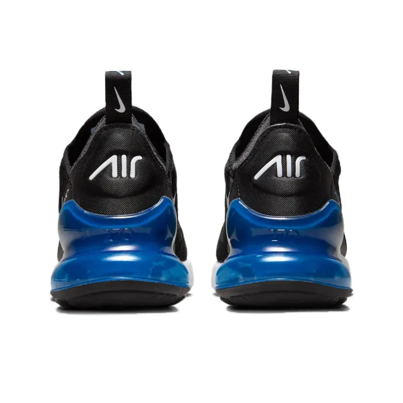 Nike Air Max 270 Anti-Slip Wear-Resistant Low-Top Kids' Running Shoes Black Blue Teenagers-2