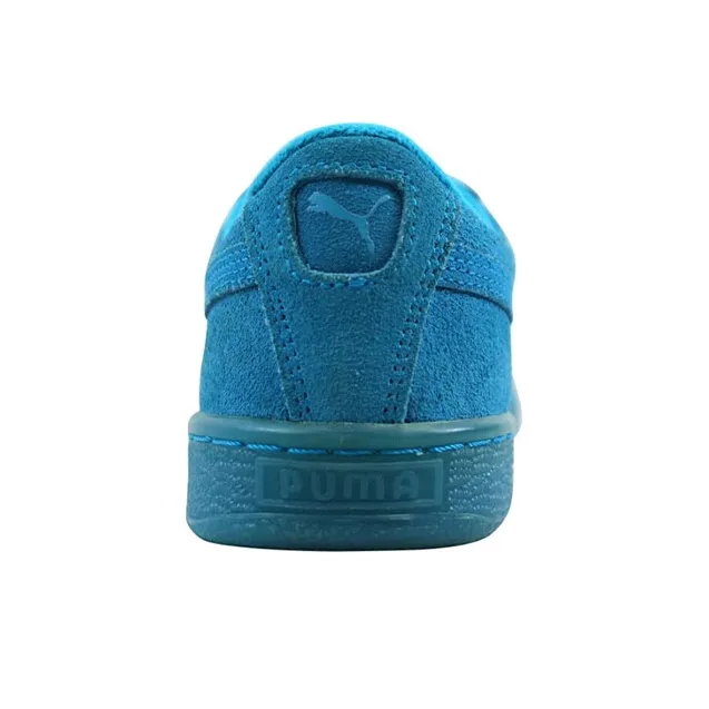 PUMA Suede Ice Fluo JR Lightweight Low Top Kids' Skateboarding Shoes Blue Teenagers-3