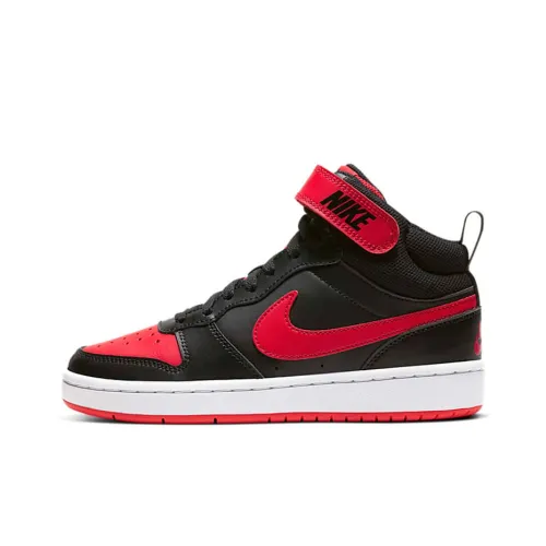 Nike Court Borough Mid 2 Black University Red GS