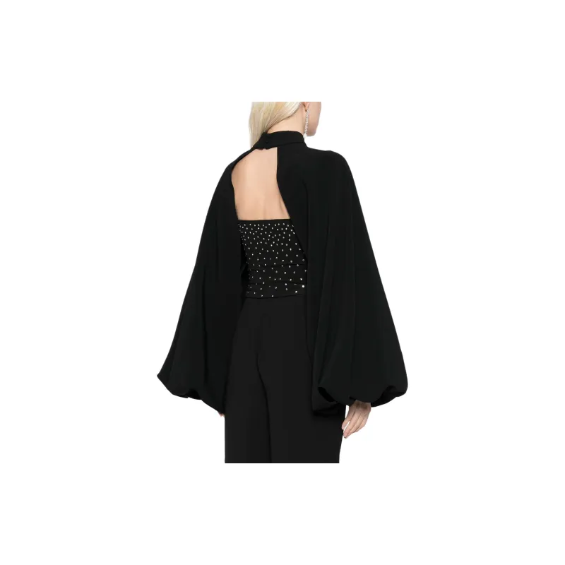 Costarellos Adair Crepe Bolero-2
