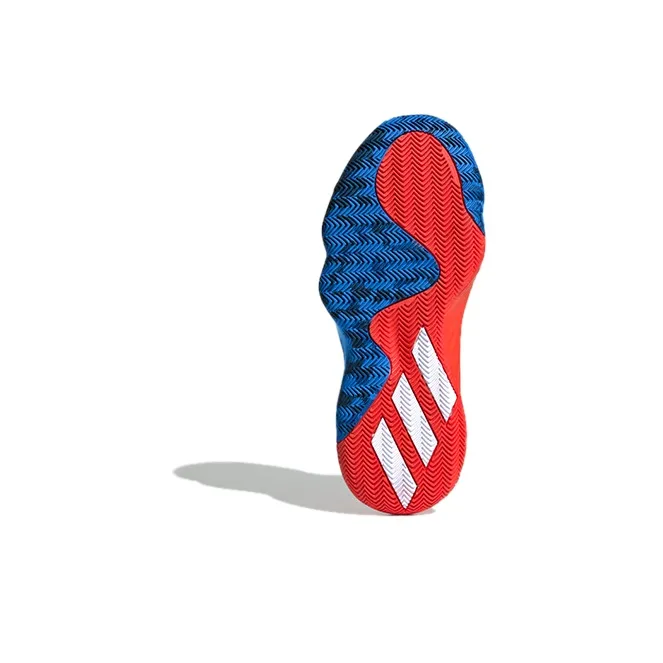 Adidas D.O.N. Issue #1 Anti Slip Wear Resistant Low Top Basketball Shoes Red Blue Teenagers-5