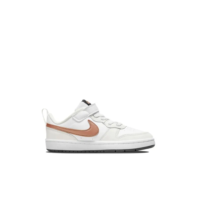 Nike Court Borough Low 2 White Metallic Bronze PS-1