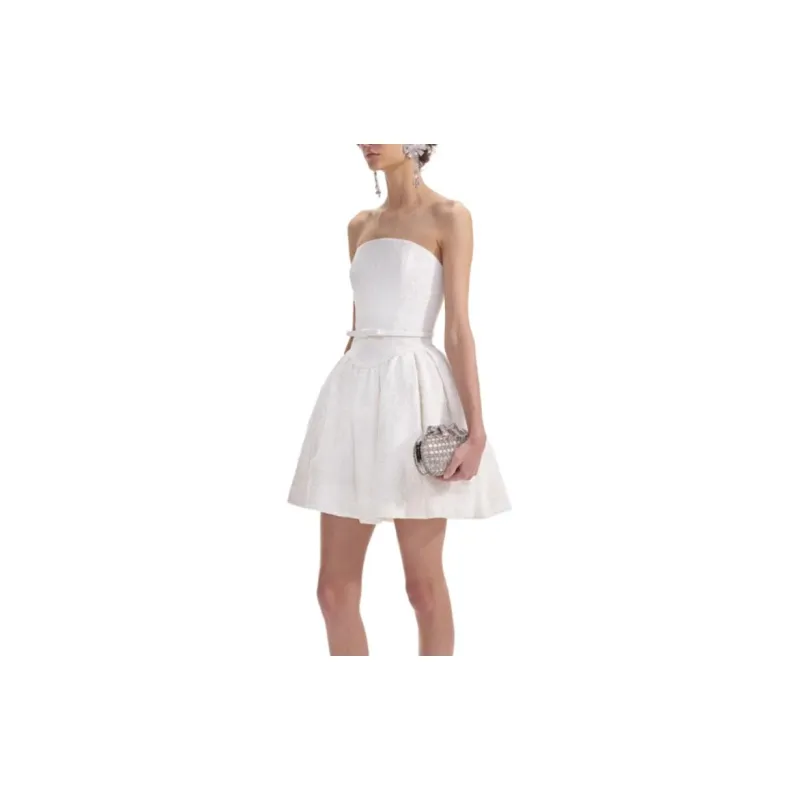 Self portrait Sleeveless Dress Women's Ivory White-1
