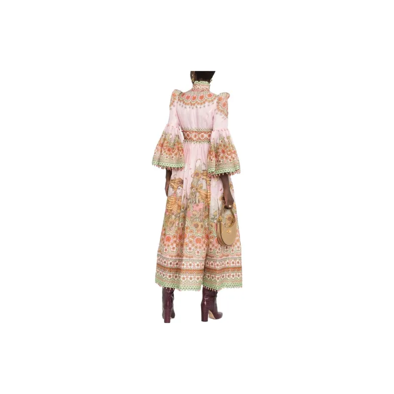 Zimmermann Long-Sleeved Dresses Women's Light Pink-3
