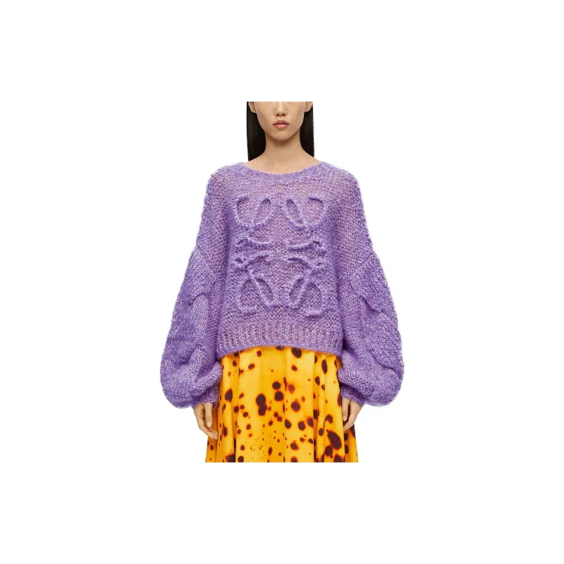 LOEWE Anagram Sweater 'Lavender'-2