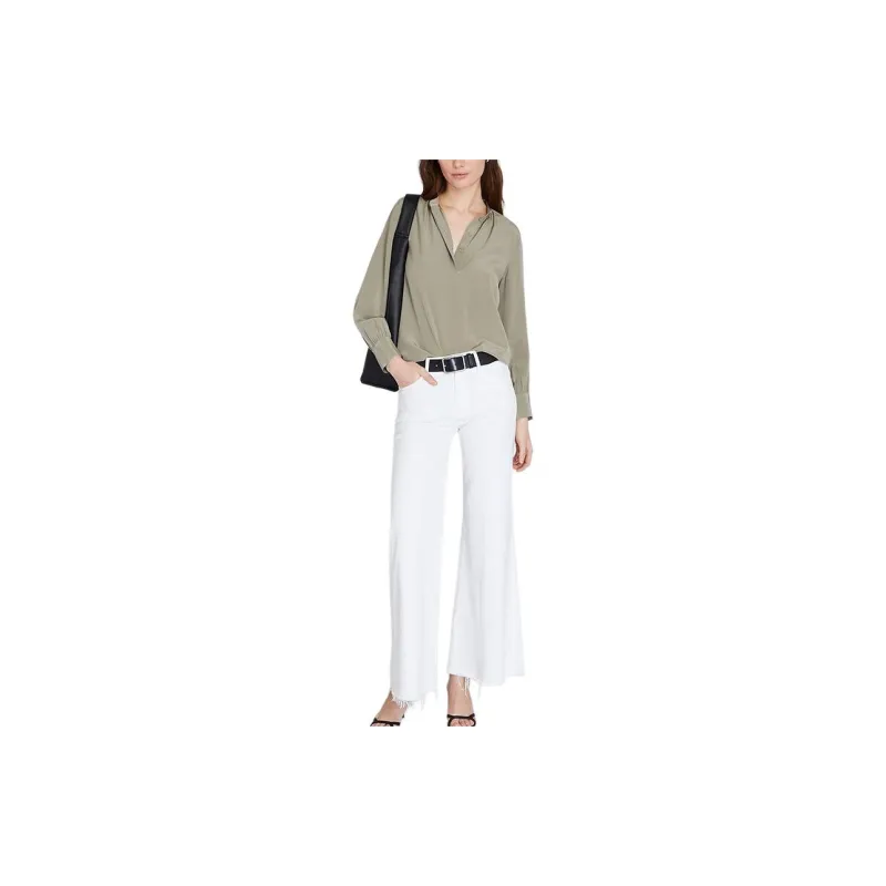 CLUB MONACO Shirt Women's Olive Green-1