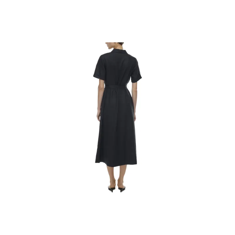 ARITZIA Wilfred Eleta Linen Maxi Dress Short-Sleeved Dresses Women's Dark Night Navy/Blackout Navy-2