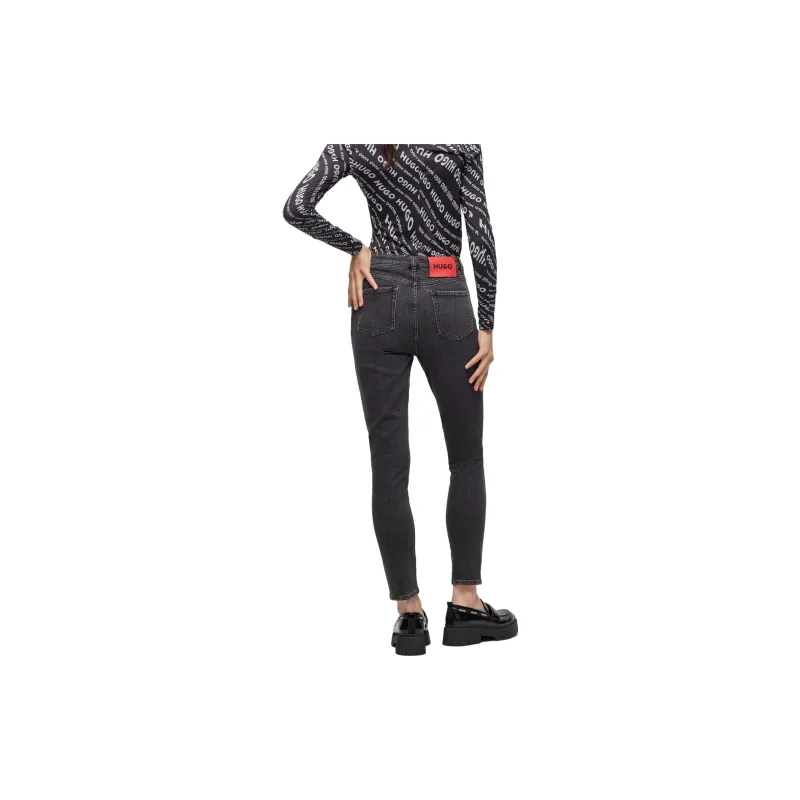 HUGO BOSS Slim Fit Jeans In Black Stretch Denim Jeans Women's Black-3