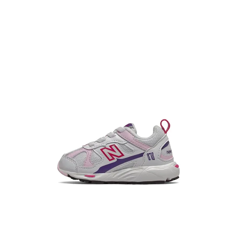 New Balance NB 878 Anti-Slip And Wear-Resistant Lightweight Low-Top Toddler Shoes White Pink Infant And Toddler-0