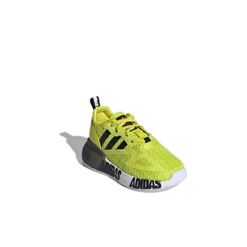 Adidas Originals ZX 2K Abrasion Resistant Low Top Sports Casual Shoes Yellow Infant And Toddler-2