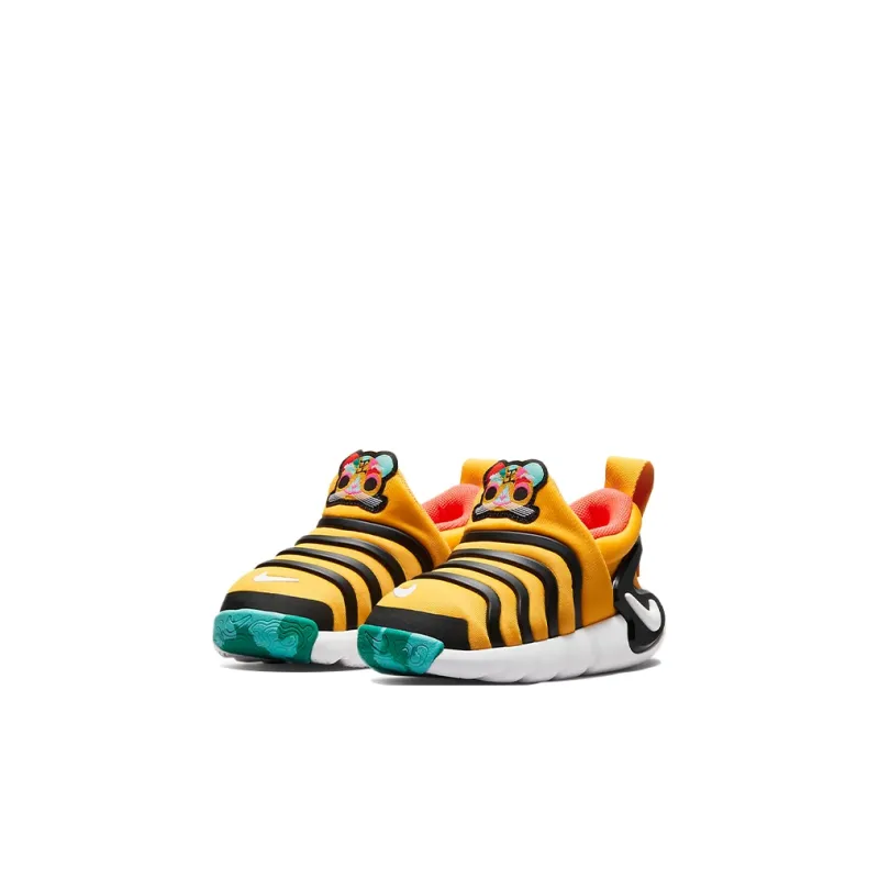 Nike Dynamo GO FlyEase SE Caterpillar Low Top Sports Casual Shoes Yellow Infant And Toddler-2