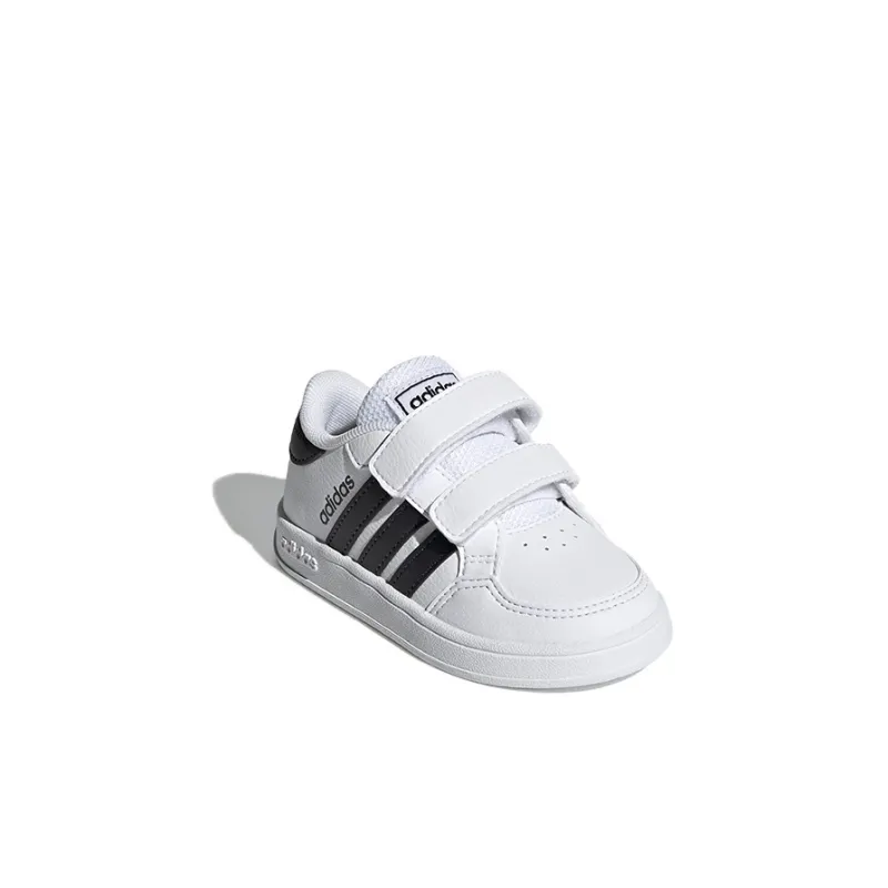 Adidas Neo Breaknet Low Top Skateboard Shoes White Black Infant And Toddler-2
