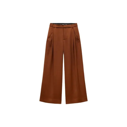 ZARA ZW Series Casual Pants Women's Brown