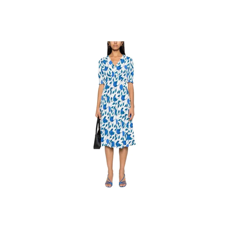 DVF Diane Von Furstenberg Jemma Crepe Midi Dress-1